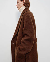 Load image into Gallery viewer, Harries Brown Boucle Overcoat