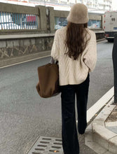 Load image into Gallery viewer, Nora Cable Knit Beige Sweater
