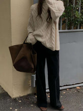 Load image into Gallery viewer, Nora Cable Knit Beige Sweater
